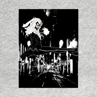 black cat time T-Shirt